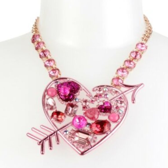 Betsey Johnson Jewelry - Betsey Johnson Heart & Arrow Statement Necklace